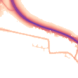 Daytime road noise heatmap for CB21 6BJ