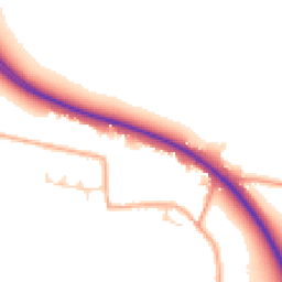Daytime road noise heatmap for CB21 6BL