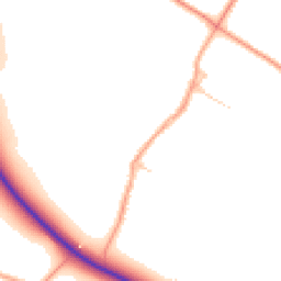 Daytime road noise heatmap for CB21 6BY