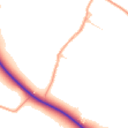 Daytime road noise heatmap for CB21 6DE