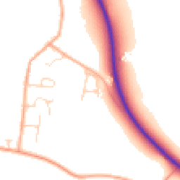 Daytime road noise heatmap for CB21 6DJ