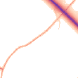 Daytime road noise heatmap for CB22 3AG