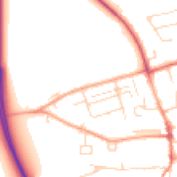 Daytime road noise heatmap for CB22 3BN