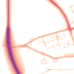 Daytime road noise heatmap for CB22 3BW