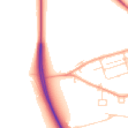 Daytime road noise heatmap for CB22 3BY