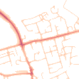 Daytime road noise heatmap for CB22 3DQ