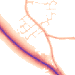 Daytime road noise heatmap for CB22 3ED