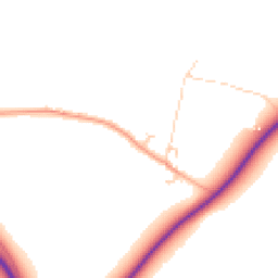 Daytime road noise heatmap for CB22 3EN