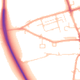 Daytime road noise heatmap for CB22 3JA