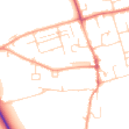 Daytime road noise heatmap for CB22 3JE