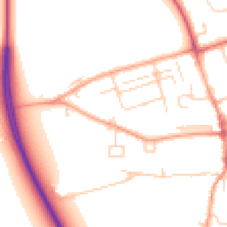 Daytime road noise heatmap for CB22 3JJ