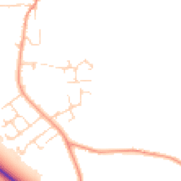 Daytime road noise heatmap for CB22 3TE