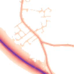 Daytime road noise heatmap for CB22 3XE