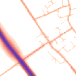Daytime road noise heatmap for CB22 4AB