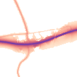 Daytime road noise heatmap for CB22 4AG