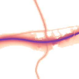 Daytime road noise heatmap for CB22 4AS