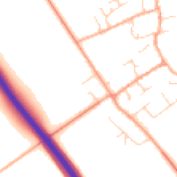 Daytime road noise heatmap for CB22 4QU