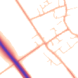 Daytime road noise heatmap for CB22 4RE