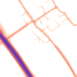 Daytime road noise heatmap for CB22 4RX