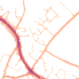 Daytime road noise heatmap for CB22 5AR