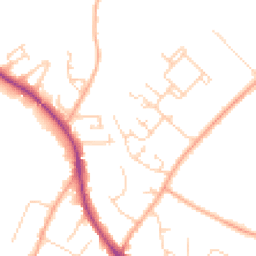 Daytime road noise heatmap for CB22 5AS