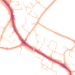 Daytime road noise heatmap for CB22 5AU