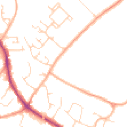 Daytime road noise heatmap for CB22 5BD