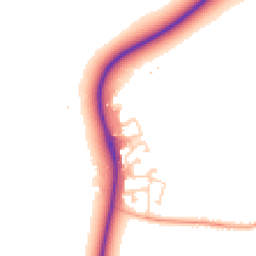 Daytime road noise heatmap for CB22 5GE