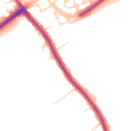 Daytime road noise heatmap for CB22 5JU