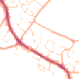 Daytime road noise heatmap for CB22 5JZ