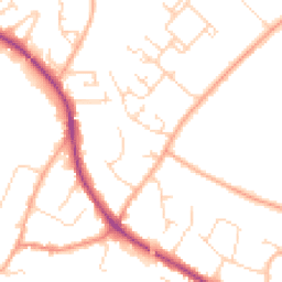 Daytime road noise heatmap for CB22 5LD