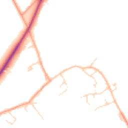 Daytime road noise heatmap for CB22 6AA