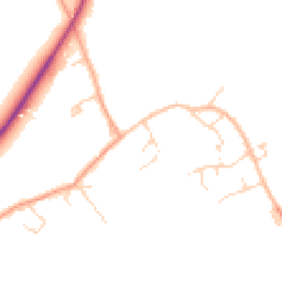 Daytime road noise heatmap for CB22 6RN