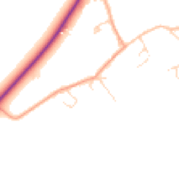 Daytime road noise heatmap for CB22 6ST