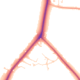 Daytime road noise heatmap for CB22 7AN
