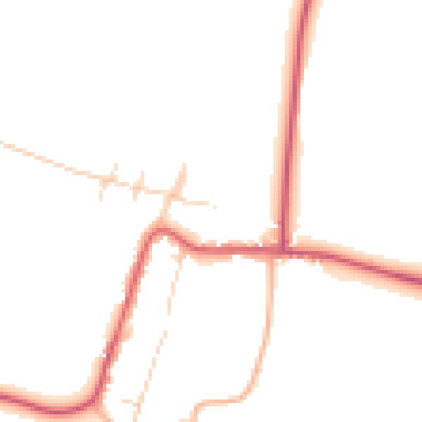 Daytime road noise heatmap for CB23 2RR