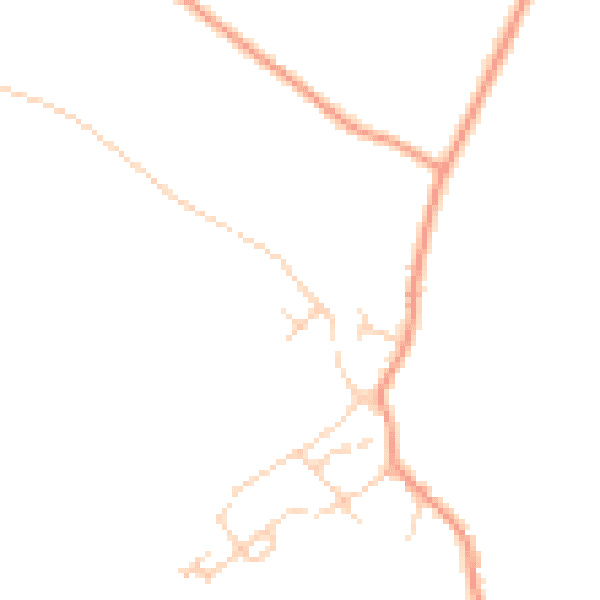 Daytime road noise heatmap for CB23 2SS