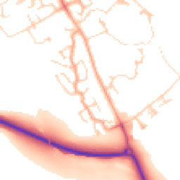 Daytime road noise heatmap for CB23 3AH