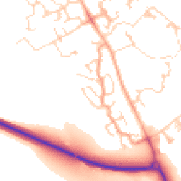 Daytime road noise heatmap for CB23 3AN