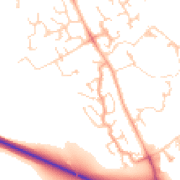 Daytime road noise heatmap for CB23 3AU