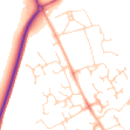 Daytime road noise heatmap for CB23 3DJ