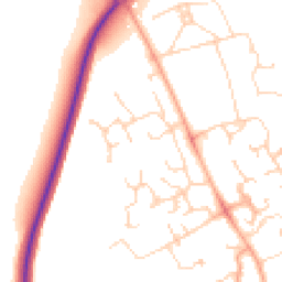 Daytime road noise heatmap for CB23 3GL