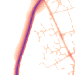 Daytime road noise heatmap for CB23 3GR