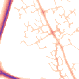Daytime road noise heatmap for CB23 3QN