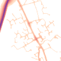 Daytime road noise heatmap for CB23 3RH