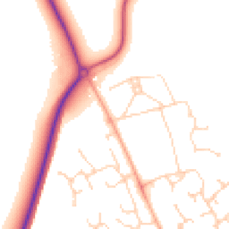 Daytime road noise heatmap for CB23 3RJ