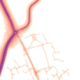 Daytime road noise heatmap for CB23 3RP