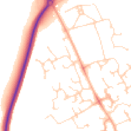 Daytime road noise heatmap for CB23 3RT