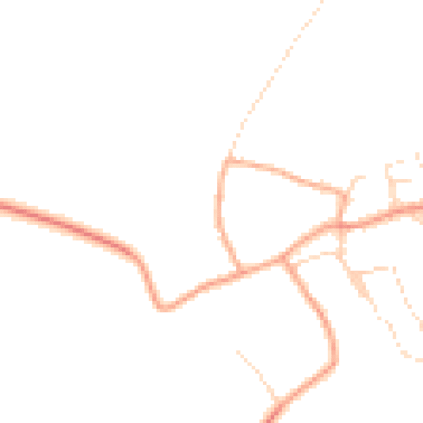 Daytime road noise heatmap for CB23 4JD