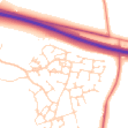 Daytime road noise heatmap for CB23 6DG